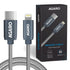 USB C to Lightning Braided Sync & Charge Cable For iPhone, iPad and iPod, Fast Charging Lightning Cable, 3.2 Feet (1M), Grey